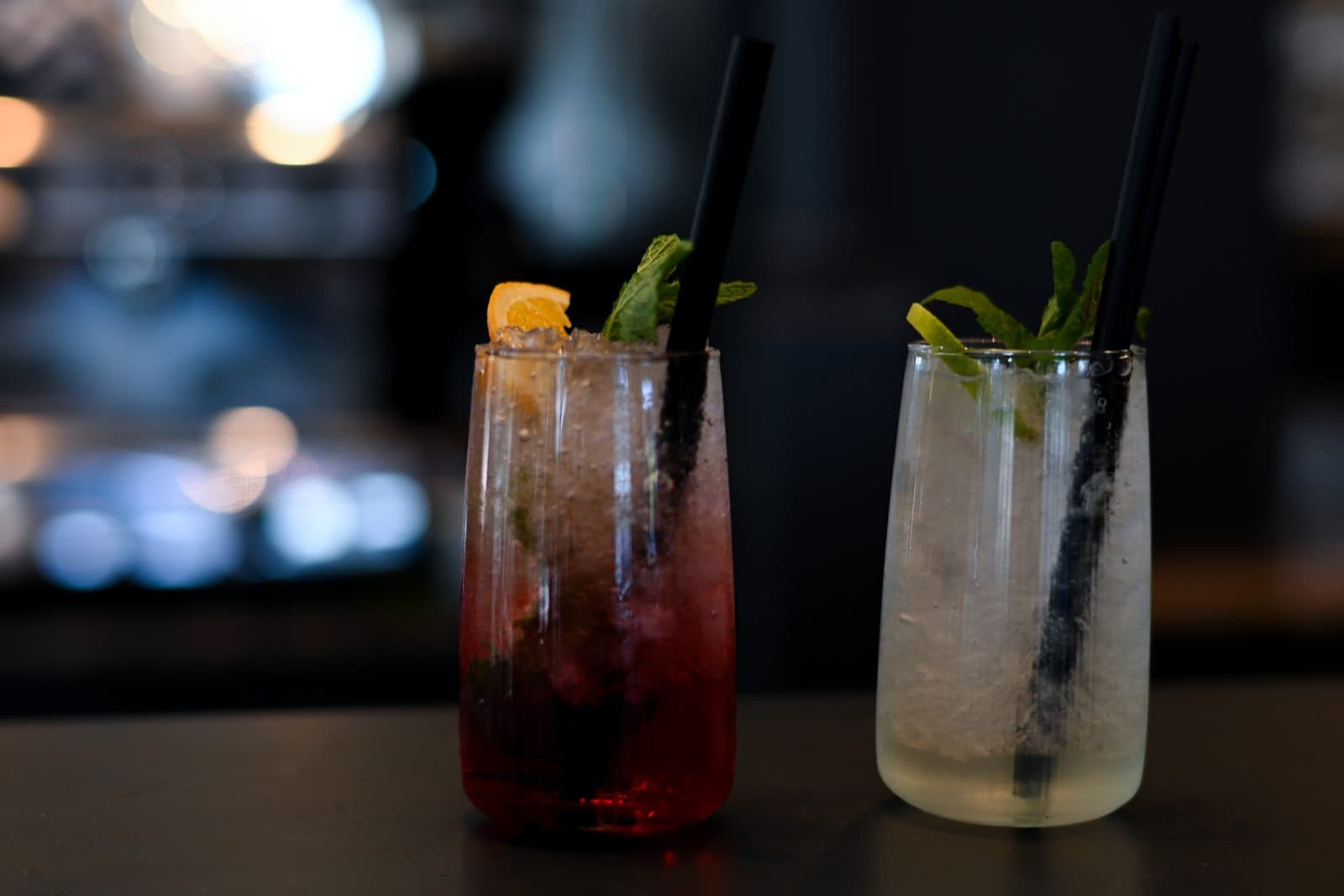 Cocktails at the bar