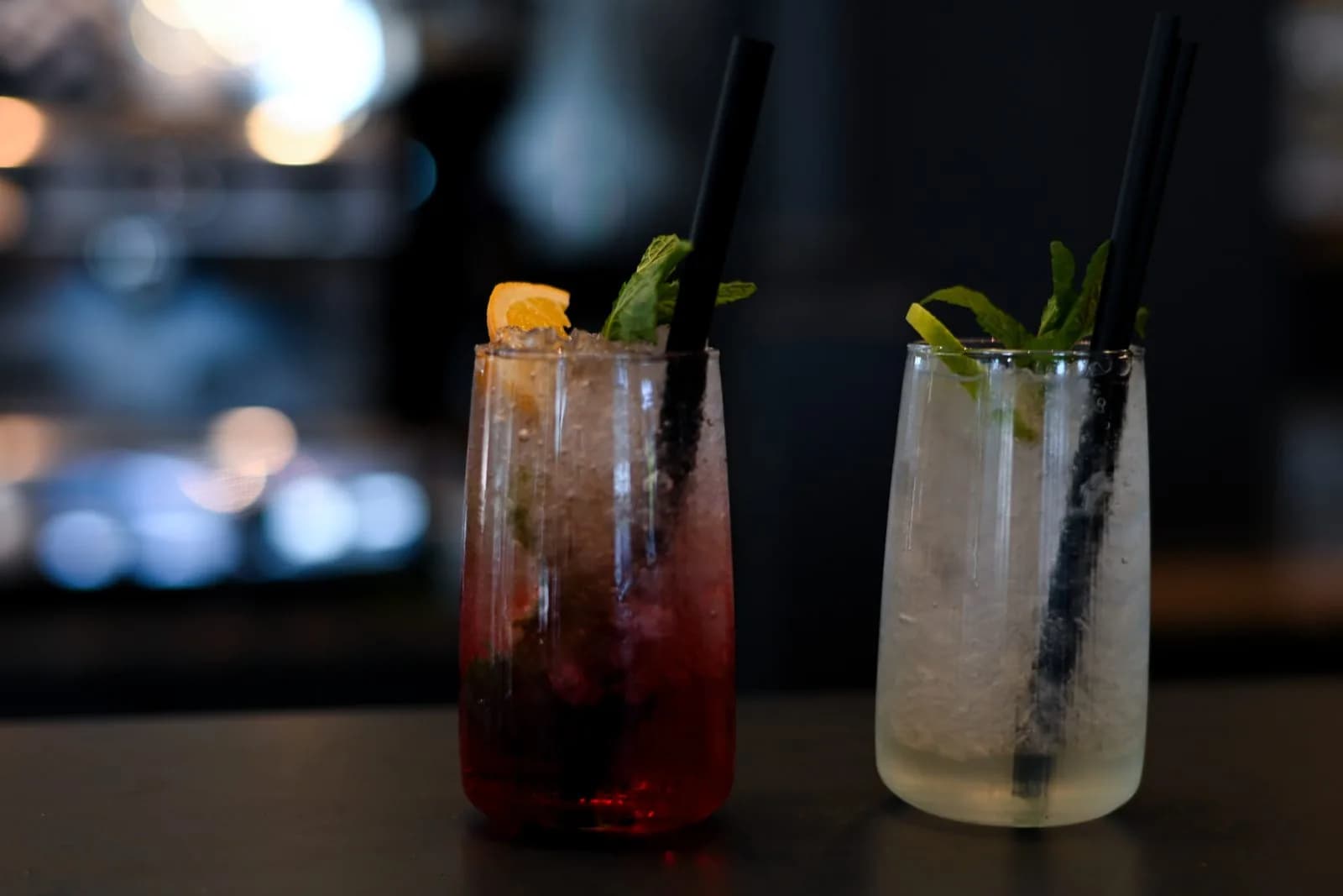 Cocktails at the bar