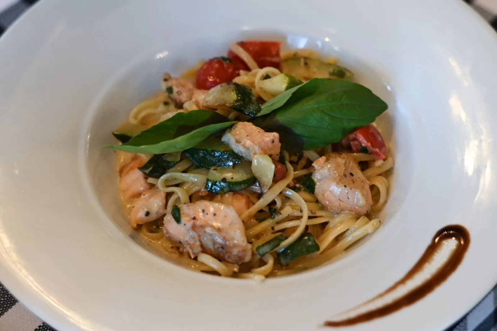 Pasta with scampi