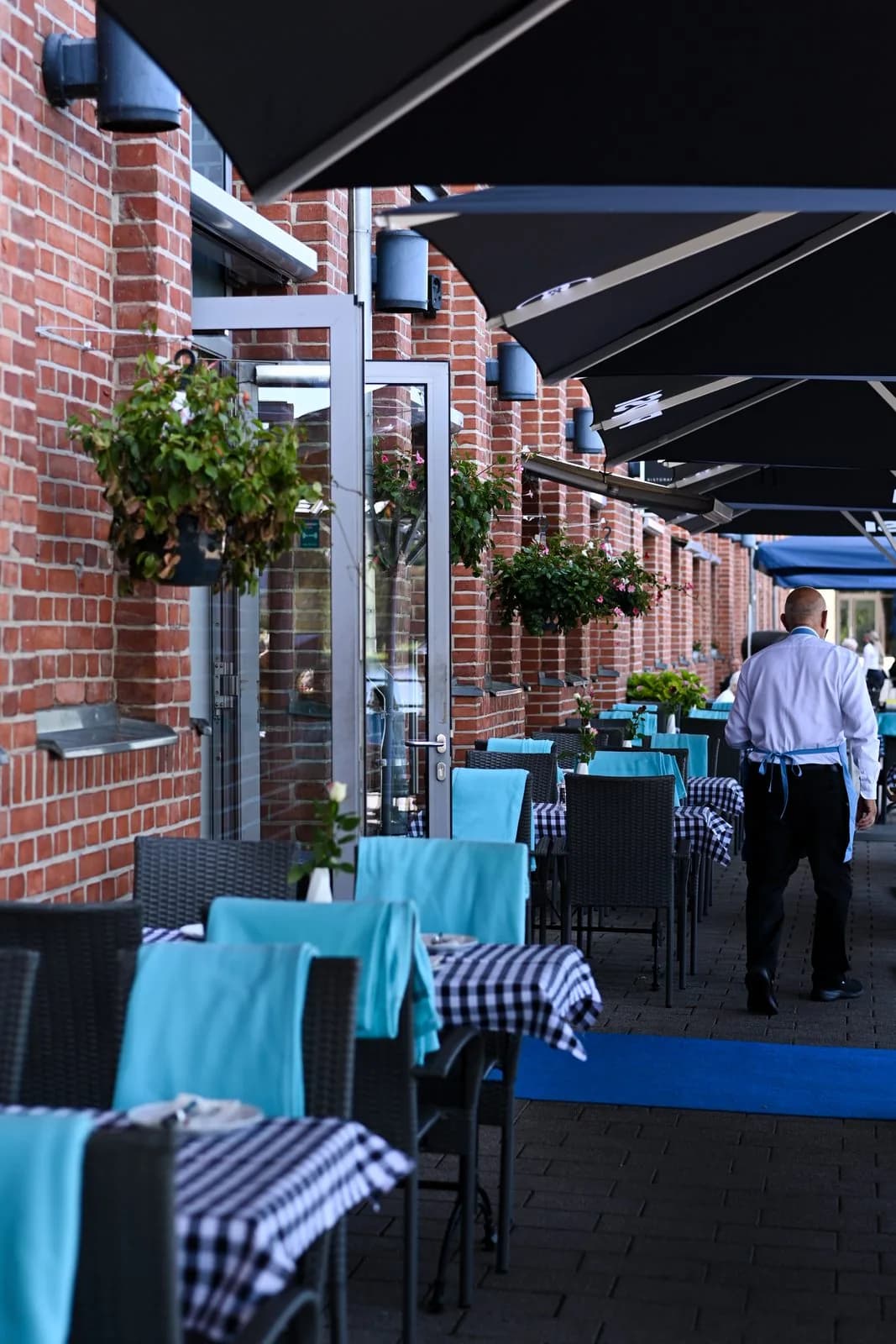 Along the terrace