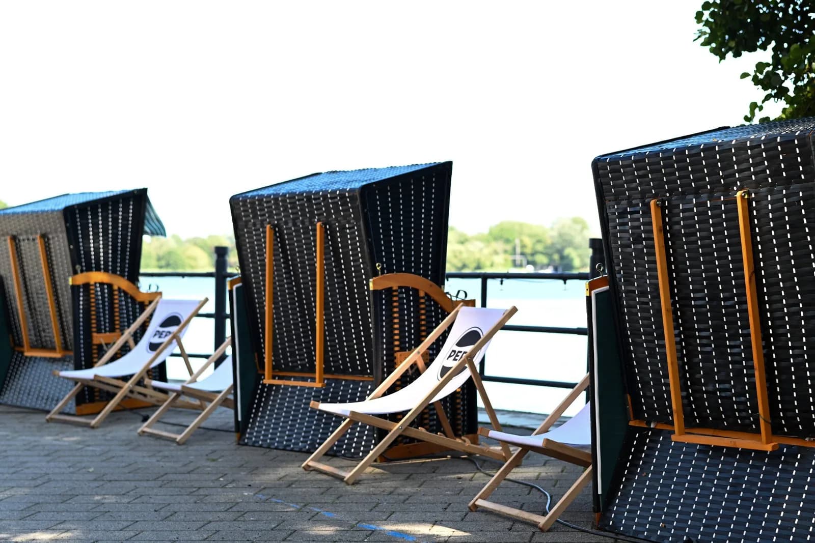 Inside the beach chairs