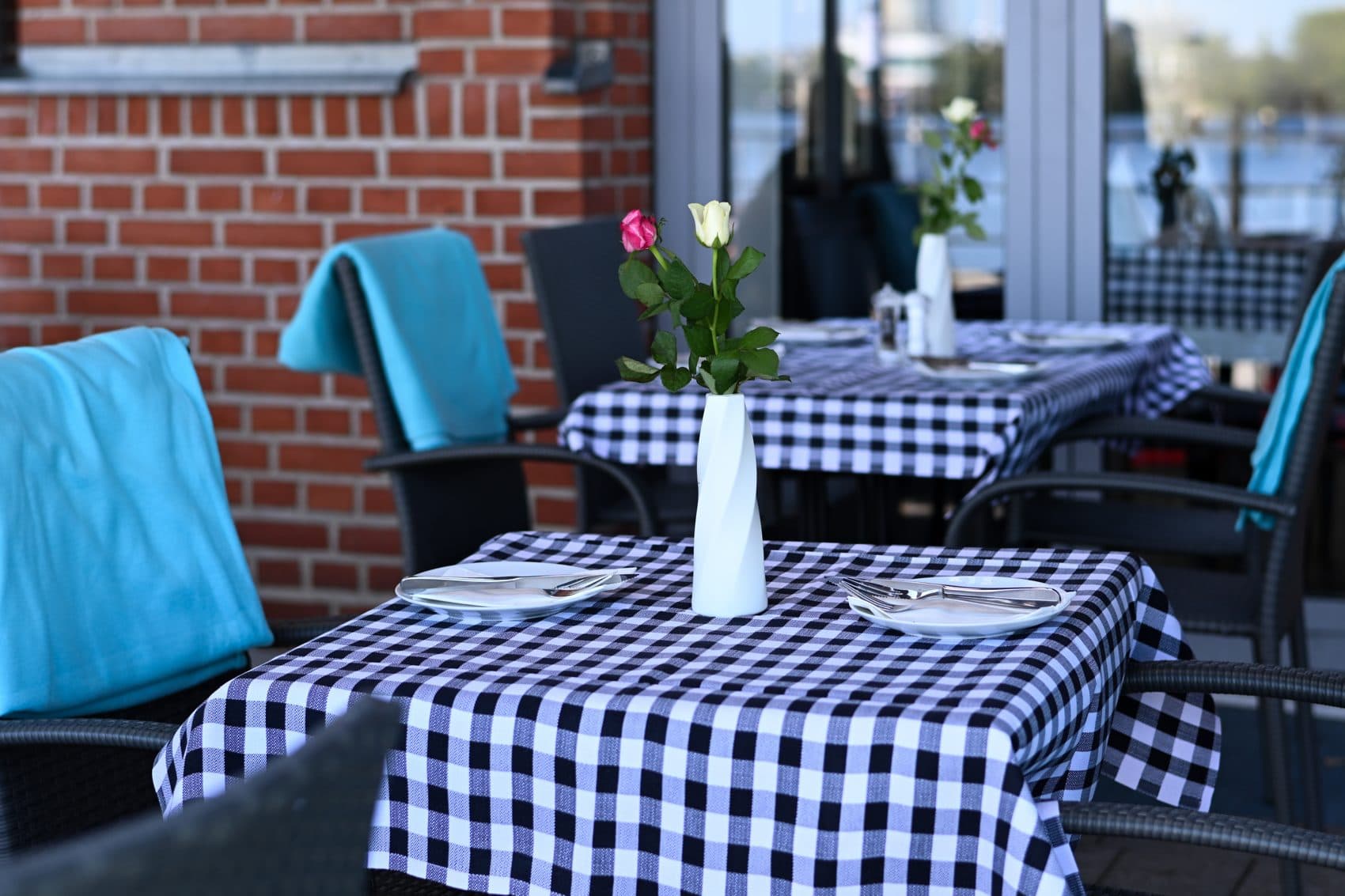 The terrace by the water